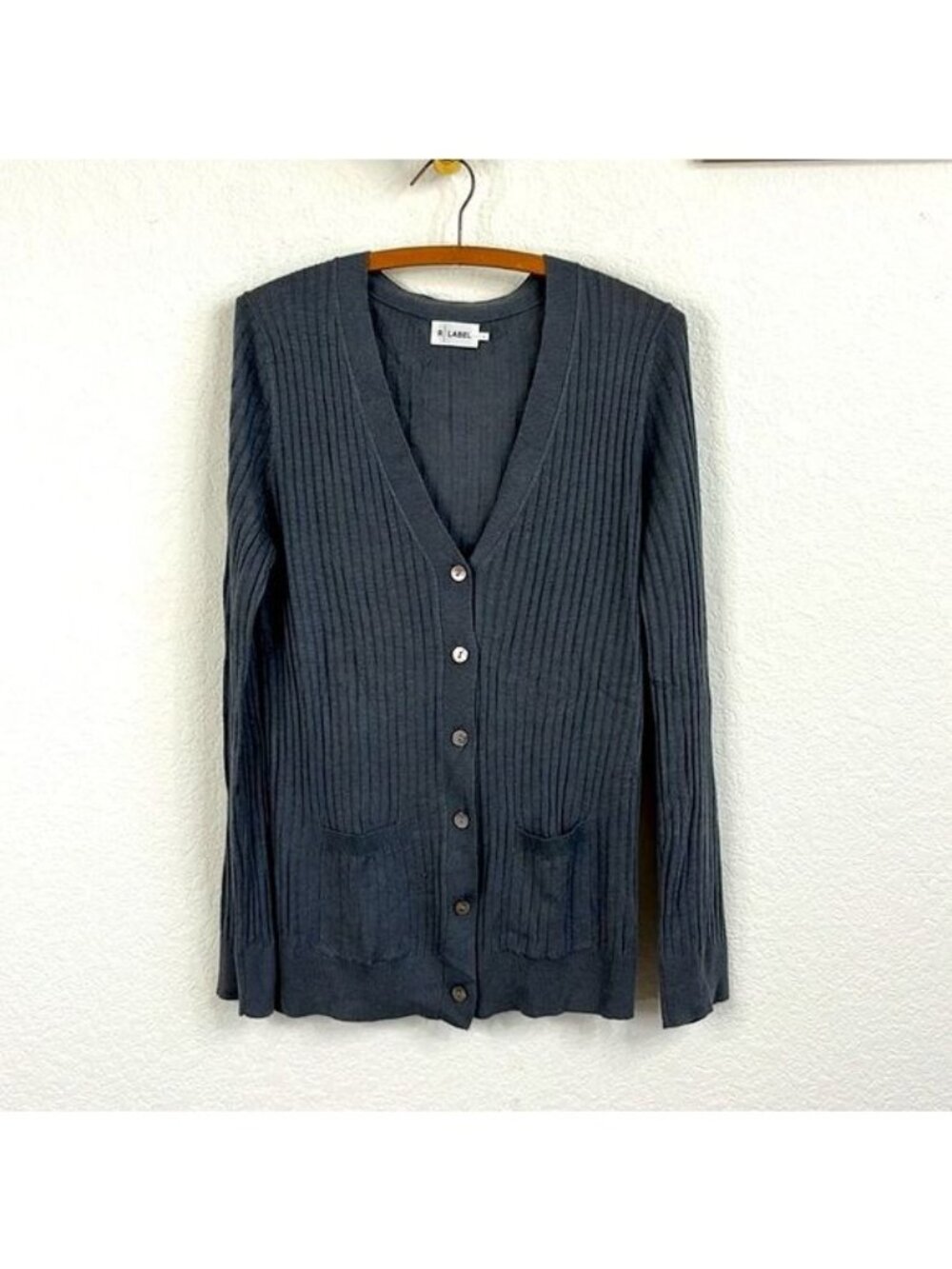The Reset R Label Cashmere Ribbed Cardigan Sweater